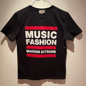 Maison Kitsune Rare Music Fashion T-Shirt Run DMC